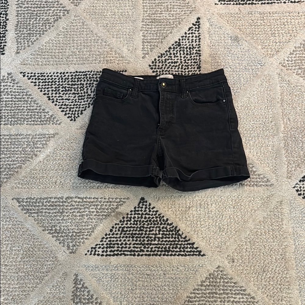 Universal Thread Black Jean Shorts Mid-Thigh Length